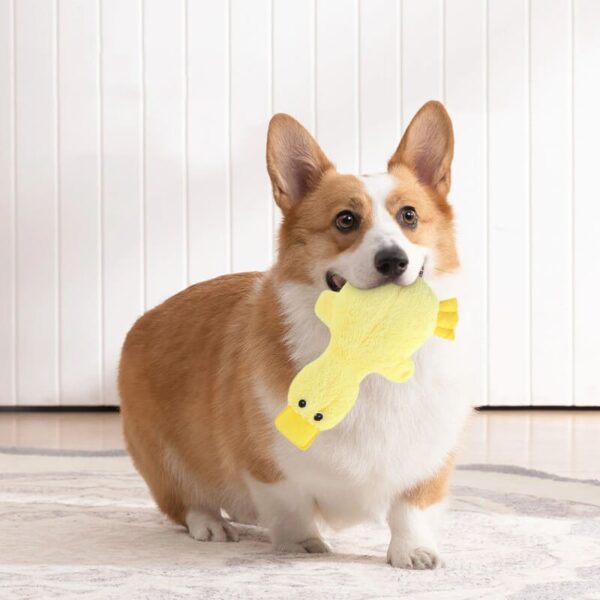 Cute Duck Plush Toy With Squeaker Dog Chew Toy - Image 5